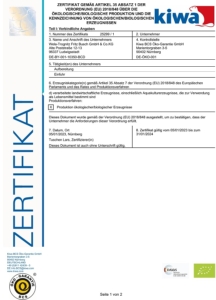Wela BIO Zertifikat