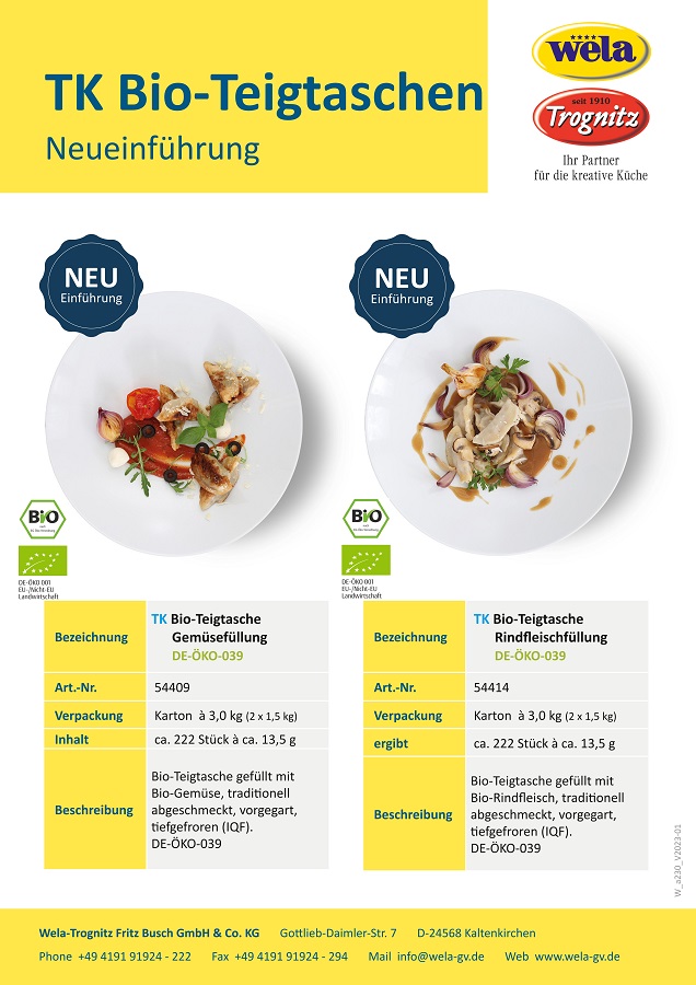 Wela TK Bio Teigtaschen
